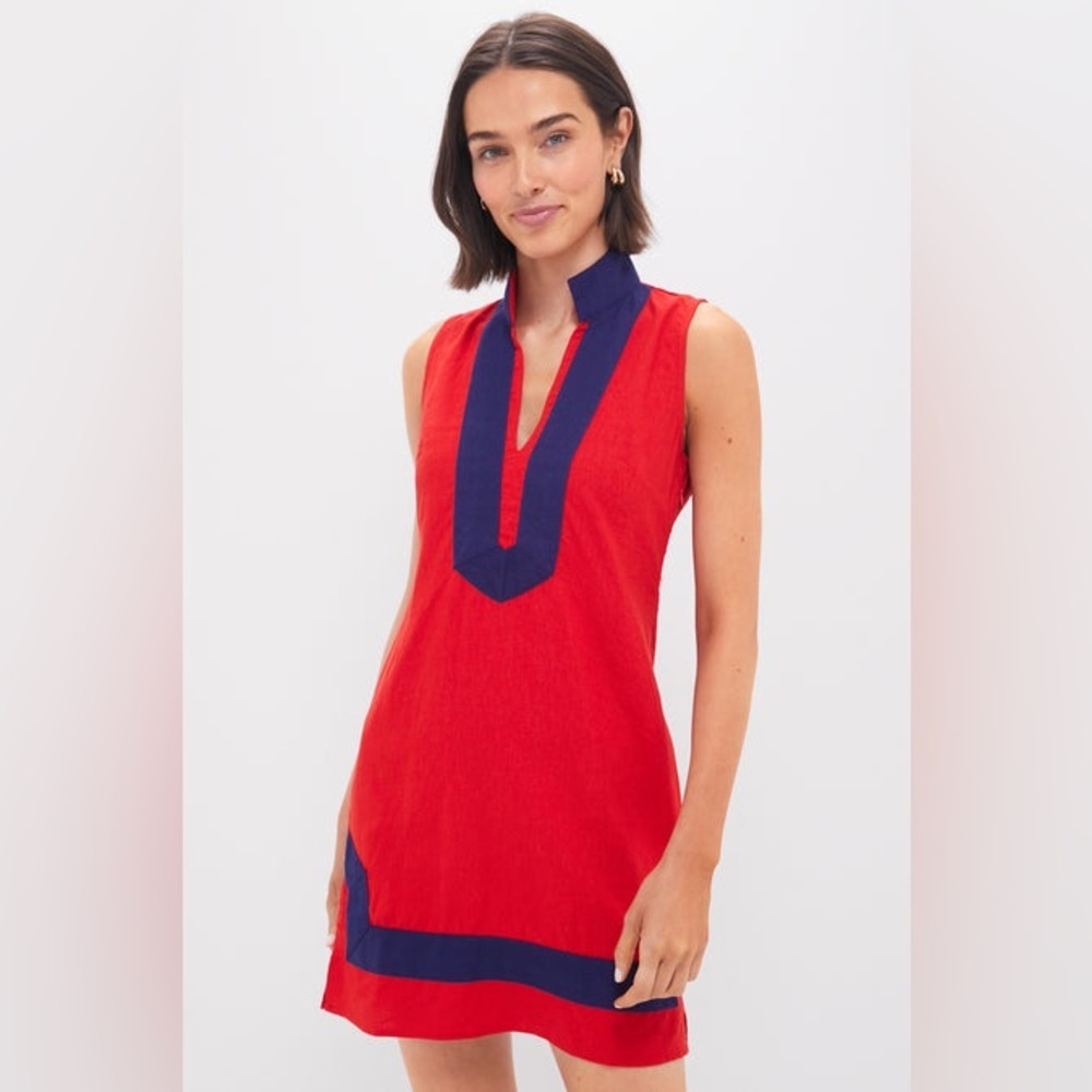S15 SAIL TO SABLE Fiery Red Sleeveless Classic Tunic